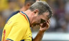 Gheorghe Hagi reactioneaza in meciul amical de fotbal dintre Romania Generatia de Aur si Legendele Lumii, desfasurat pe