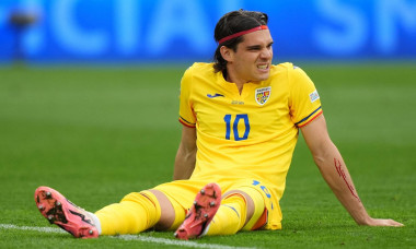 Romania's Ianis Hagi with an injured arm during the UEFA Euro 2024, round of 16 match at the Munich Football Arena in Munich, Germany. Picture date: Tuesday July 2, 2024.