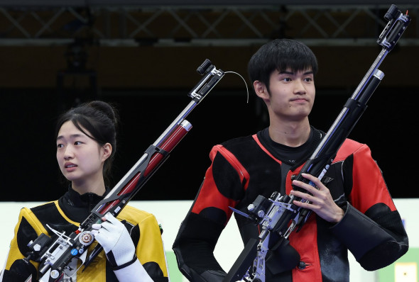 (PARIS2024)FRANCE CHATEAUROUX SHOOTING 10M AIR RIFLE MIXED TEAM GOLD MEDAL MATCH