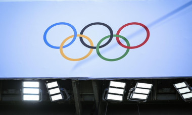 Illustration of the official logo during the football match between Uzbekistan and Spain, Olympic Games Paris 2024 on 24 July 2024 at Parc des Princes stadium in Paris, France