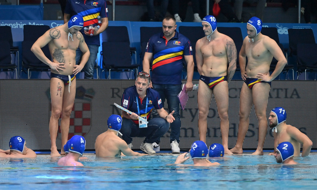 Zagreb, Croatia, 160124. Mladost pool. Serbia - Romania, European Championship, EM, Europameisterschaft match for 7th an