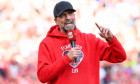 Premier League Liverpool v Wolverhampton Wanderers Jürgen Klopp Manager of Liverpool during his speech to the fans after