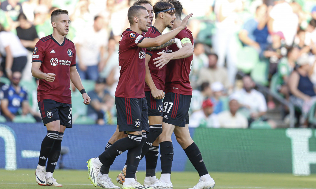 ESP: Real Betis v Sparta Praha. UEFA Europa League. Group C. Date 2 Veljko Birmancevic of Sparta Praha celebrates after