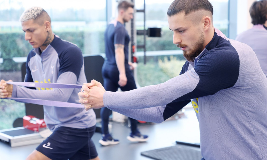 Tottenham Hotspur First Team Training and Press Conference, Hotspur Way Training Centre, Enfield, UK - 12 Jan 2024