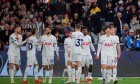 Tottenham players celebrate after scoring a goal during the Exhibition match between Tottenham and Newcastle at the MCG on May 22, 2024 in Melbourne,