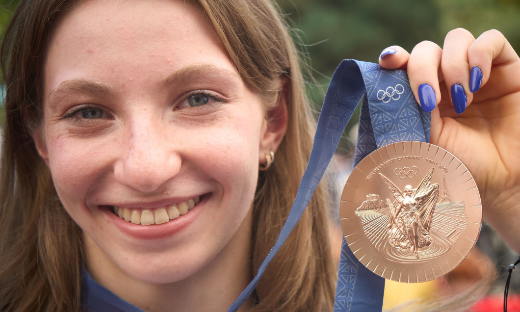 Romanian gymnast Ana Maria Barbosu recovered her bronze medal at Olympic Games 2024, Bucharest, Romania - 16 Aug 2024