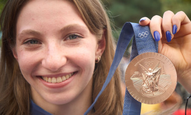 Romanian gymnast Ana Maria Barbosu recovered her bronze medal at Olympic Games 2024, Bucharest, Romania - 16 Aug 2024