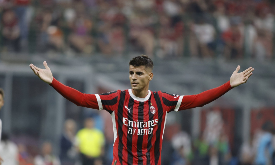 Alvaro Morata of AC Milan during the Italian Serie A, 2024 -2025, football match between AC Milan and Torino FC on 17 Au