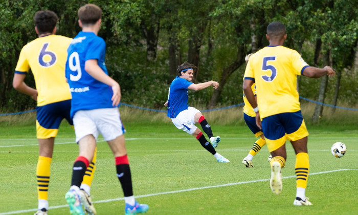 Rangers B v Derby County, Friendly football match, The Rangers Training Centre, Glasgow, Scotland, UK - 10 Aug 2024