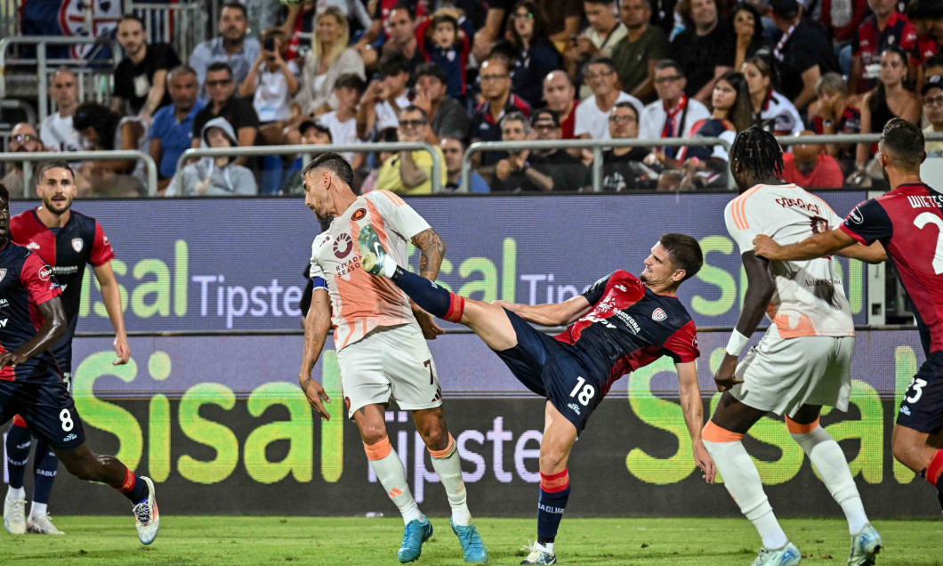 Razvan Marin of Cagliari Calcio during Cagliari Calcio vs AS Roma, Italian soccer Serie A match in Cagliari, Italy, Augu