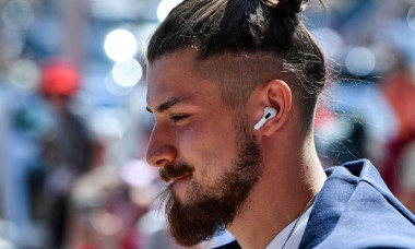 Bramall Lane, Sheffield, UK. 19th May, 2024. Premier League Football, Sheffield United versus Tottenham Hotspur; Radu Dragusin of Spurs arrives at Bramall Lane Credit: Action Plus Sports/Alamy Live News