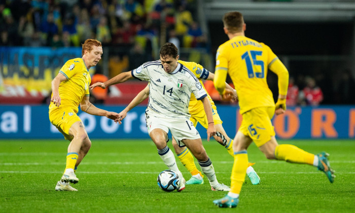 UEFA EURO, EM, Europameisterschaft,Fussball 2024 Qualifikation: Ukraine - Italien; 20.11.2023 Frederico Chiesa (Italy (I