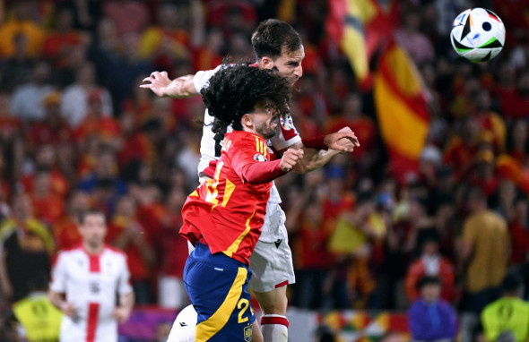 Fussball, Europameisterschaft, EURO 2024, Achtelfinale, Rhein-Energie Stadion Köln: Spanien - Georgien 4:1; Marc Cucurel