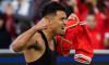 Lisbon, Portugal. 27th Apr, 2024. Fredrik Aursnes (L) and Marcos Leonardo (R) of SL Benfica seen celebrating a goal during the Liga Portugal Betclic football match between SL Benfica and SC Braga at Estadio da Luz Stadium. (Final score: SL Benfica 3 - 1 S