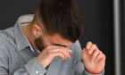 17 March 2023, Hesse, Frankfurt/Main: Mario Vuskovic, a professional soccer player from second-division club Hamburger SV, is rubbing his eyes before the start of the third hearing before the Sports Court of the German Football Association (DFB). Vuskovic