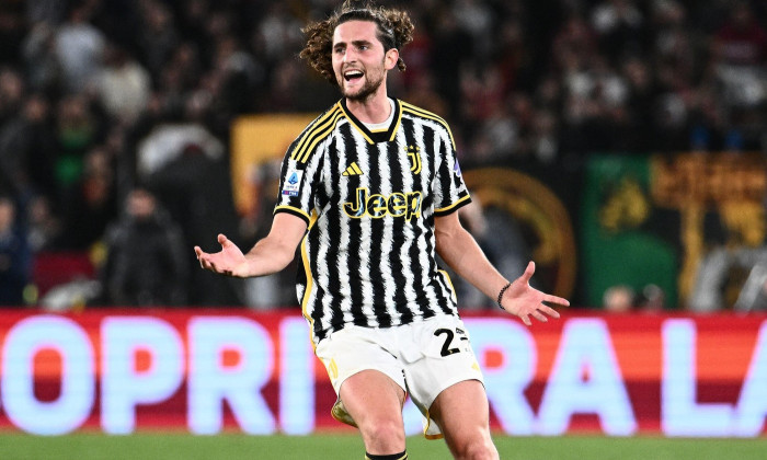 Adrien Rabiot of Juventus FC gestures during the Serie A match between AS Roma and Juventus FC at Stadio Olimpico Rome Italy on 05 May 2024. Photo by