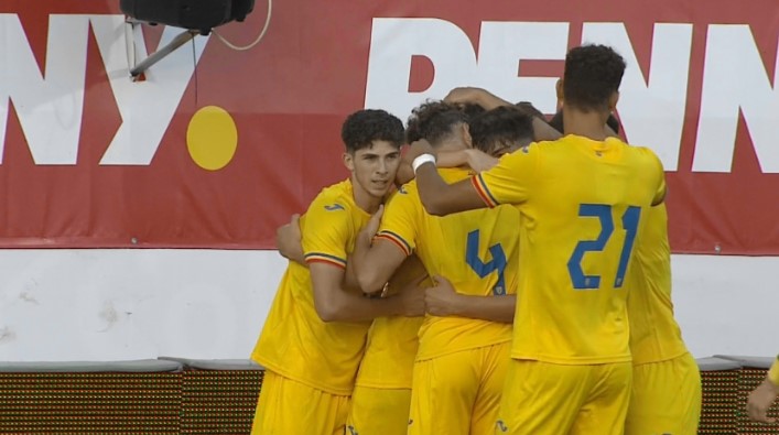 România U20 - Germania U20 1-0, ACUM, Digi Sport 1. Rareș Burnete a deschis scorul!