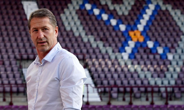 FC Zurich manager Franco Foda arrives ahead of the UEFA Europa League play off match at Tynecastle, Edinburgh. Picture date: Thursday August 25, 2022.