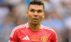 London, UK. 10th Aug, 2024 - Manchester City v Manchester United - Community Shield - Wembley Stadium. Manchester United's Casemiro in action. Picture Credit: Mark Pain / Alamy