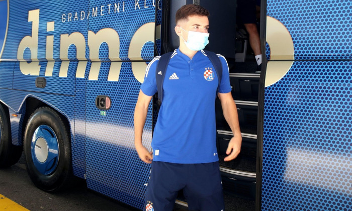 Zagreb, Croatia, July 25, 2022. GNK Dinamo football player Martin Baturina can be seen at the Franjo Tudjman airport in Zagreb, Croatia on July 25, 2022. The departure of GNK Dinamo footballers to Skopje before the match against FC Shkupi 1927 in the 2nd