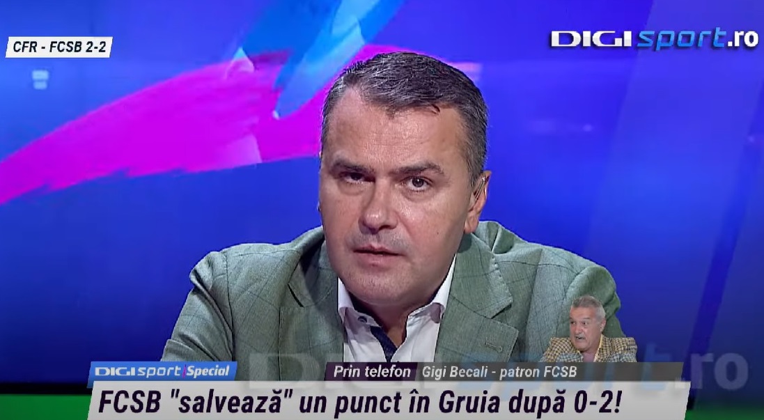 Dumneata m-ai sunat să faci mișto sau vrei să vorbim ceva? Dialogul Vali Moraru - Gigi Becali, după CFR - FCSB 2-2