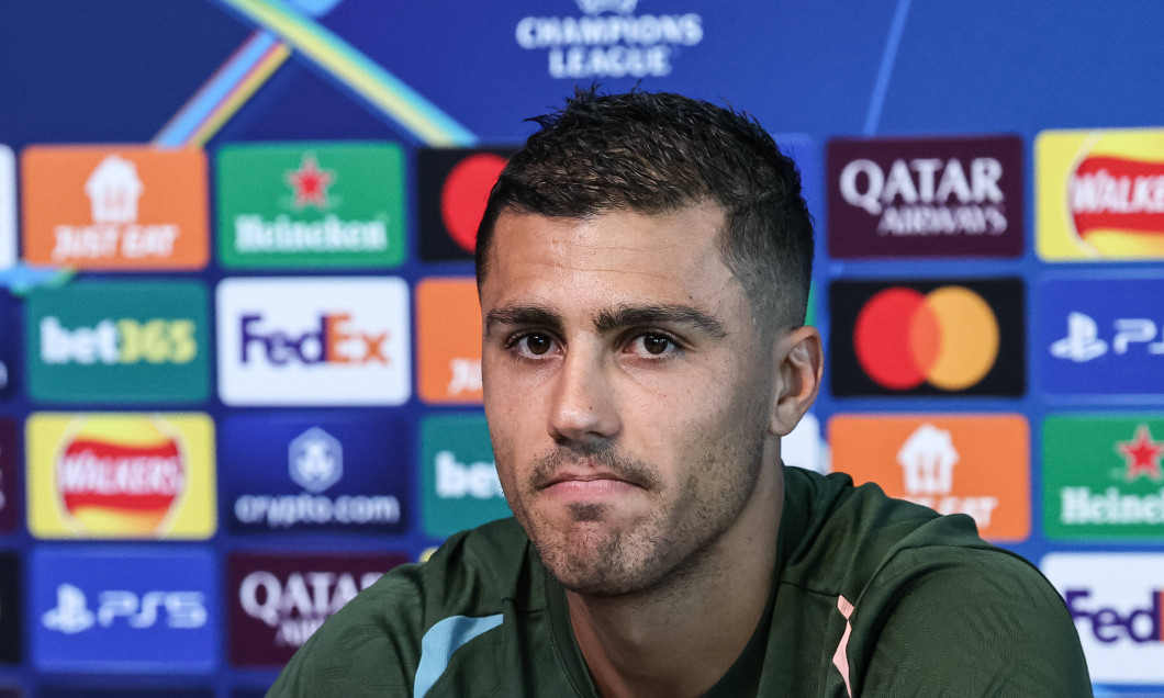 UEFA Champions League Manchester City v Inter Milan press conference, PK, Pressekonferenz Rodri of Manchester City speak