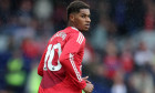 Brighton and Hove, England, 24th August 2024. Manchester United, ManU Ä™s Marcus Rashford during the Premier League matc