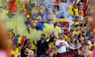 Fans of Romania seen during UEFA EURO, EM, Europameisterschaft,Fussball 2024 Round of 16 game between national teams of