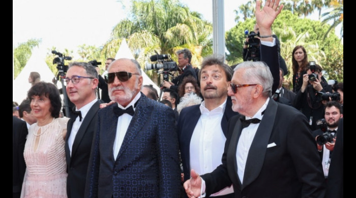 Tudor Giurgiu, Ion Tiriac, Henri Leconte și Ilie Năstase, la Cannes / Foto: Profimedia