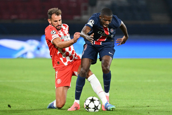 UEFA Champions League match between PSG and Giron