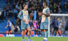 Jack Grealish of Manchester City speaks with Manuel Akanji of Manchester City during the UEFA Champions League league stage match Manchester City vs Inter Milan at Etihad Stadium, Manchester, United Kingdom, 18th September 2024(Photo by Cody Froggatt/Ne