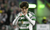 Glasgow, Scotland, 18th September 2024. Kyogo Furuhashi of Celtic scores Celticâ„˘s 2nd goal during the UEFA Champions Lea