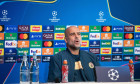 Manchester on Tuesday 17th September 2024. Manchester City F.C. manager Pep Guardiola at Manchester City press conference at the Joie Stadium, Manchester on Tuesday 17th September 2024. (Photo: Mike Morese | MI News) Credit: MI News &amp; Sport /Alamy Live Ne