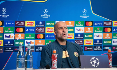 Manchester on Tuesday 17th September 2024. Manchester City F.C. manager Pep Guardiola at Manchester City press conference at the Joie Stadium, Manchester on Tuesday 17th September 2024. (Photo: Mike Morese | MI News) Credit: MI News & Sport /Alamy Live Ne