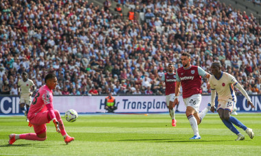 Premier League West Ham United v Chelsea Nicolas Jackson of Chelsea scores a goal to make it 0-2 during the Premier Leag