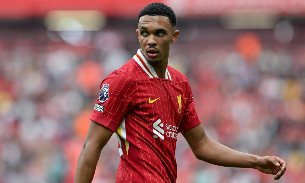 Trent Alexander-Arnold of Liverpool during the Premier League match Liverpool vs Bournemouth at Anfield, Liverpool, United Kingdom, 21st September 2024(Photo by Cody Froggatt/News Images)