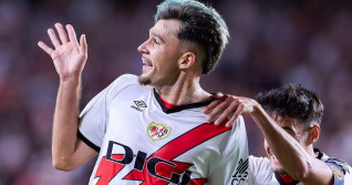 Madrid, Spain. 16th Sep, 2024. Andrei Ratiu of Rayo Vallecano celebrates a goal during the 2024/2025 La Liga EA Sports week 5 football match between Rayo Vallecano and CA Osasuna at Estadio de Vallecas. Final score: Rayo Vallecano 3:1 CA Osasuna Credit: S