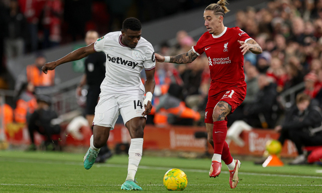 Liverpool v West Ham United, EFL Carabao Cup, Quarter Final, Football, Anfield, Liverpool, UK - 20 Dec 2023