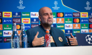 Manchester on Tuesday 17th September 2024. Manchester City F.C. manager Pep Guardiola at Manchester City press conference at the Joie Stadium, Manchester on Tuesday 17th September 2024. (Photo: Mike Morese | MI News) Credit: MI News &amp; Sport /Alamy Live Ne