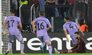 Soccer, Serie A match , Roma v Athletic Bilbao Aitor Paredes of Athletic Bilbao celebrates scoring his goal during the E