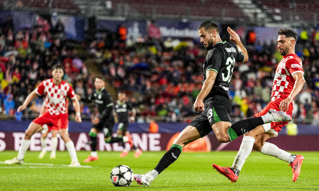 UEFA Champions League: Girona FC v Feyenoord Girona - David Hancko of Feyenoord during the second round of new format of