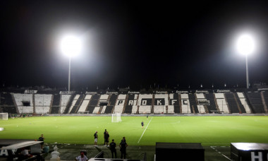 Shamrock Rovers press conference, PK, Pressekonferenz Toumba Stadium, Thessaloniki, Greece 21/8/2024 A view of Toumba St