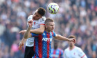 London, England, 5th October 2024. Diogo Jota of Liverpool and Adam Wharton of Crystal Palace /ch during the Premier Lea