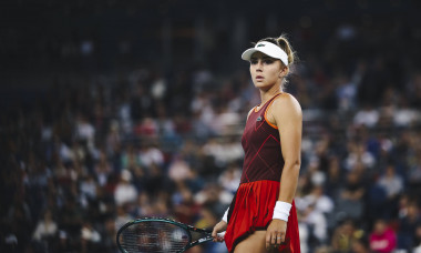 WUHAN, CHINA - OCTOBER 09: Jaqueline Cristian of Romania reacts in the Women s Singles Round of 32 match against Zheng Q