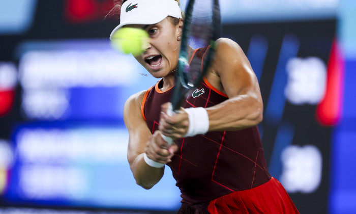 WUHAN, CHINA - OCTOBER 09: Jaqueline Cristian of Romania competes in the Women s Singles Round of 32 match against Zheng