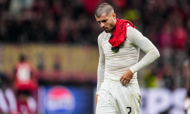 LEVERKUSEN, GERMANY - OCTOBER 1: Alvaro Morata of AC Milan looks dejected after the UEFA Champions League 2024/25 League Phase MD2 match between Bayer 04 Leverkusen and AC Milan at BayArena on October 1, 2024 in Leverkusen, Germany. (Photo by Rene Nijhuis