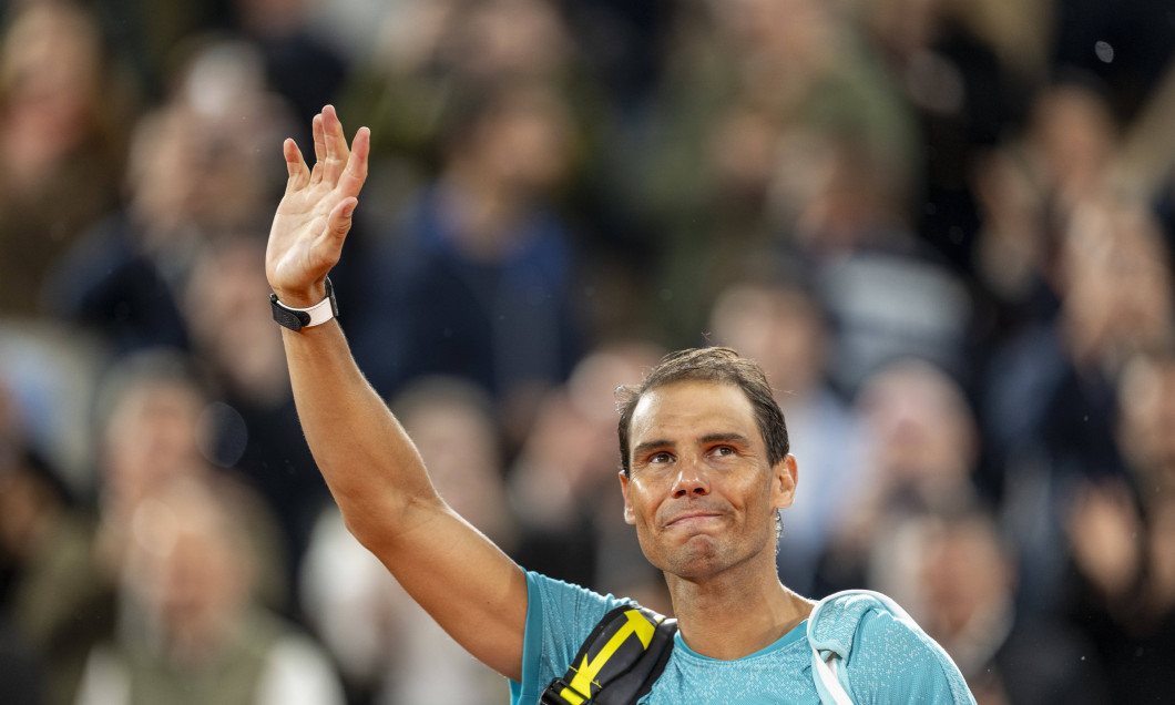 **** Archive Rafael Nadal Retires**** Rafael Nadal waves goodbye to crowd at Court Philippe-Chatrier, Roland Garros afte