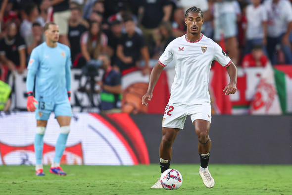 Sevilla, Spain. 06th Oct, 2024. Loic Bade of Sevilla FC during the La Liga EA Sports match between Sevilla FC and Real Betis played at Sanchez Pizjuan Stadium on October 06, 2024 in Sevilla, Spain. (Photo by Antonio Pozo/PRESSINPHOTO) Credit: PRESSINPHOTO