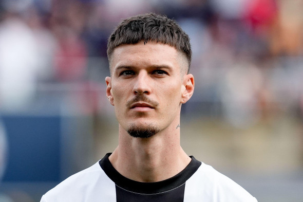 Bologna, Italy. 06th Oct, 2024. Dennis Man of Parma Calcio 1903 looks on during the Serie A Enilive match between Bologna FC and Parma Calcio 1903 at Stadio Renato Dall'Ara on October 06, 2024 in Bologna, Italy. Credit: Giuseppe Maffia/Alamy Live News