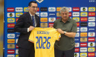 Bucharest, Romania. 6th Aug, 2024: Mircea Lucescu (L), the new coach of the Romanian National Football Team, is presented during a press conference by the Romanian Football Federation. Credit: Lucian Alecu/Alamy Live News